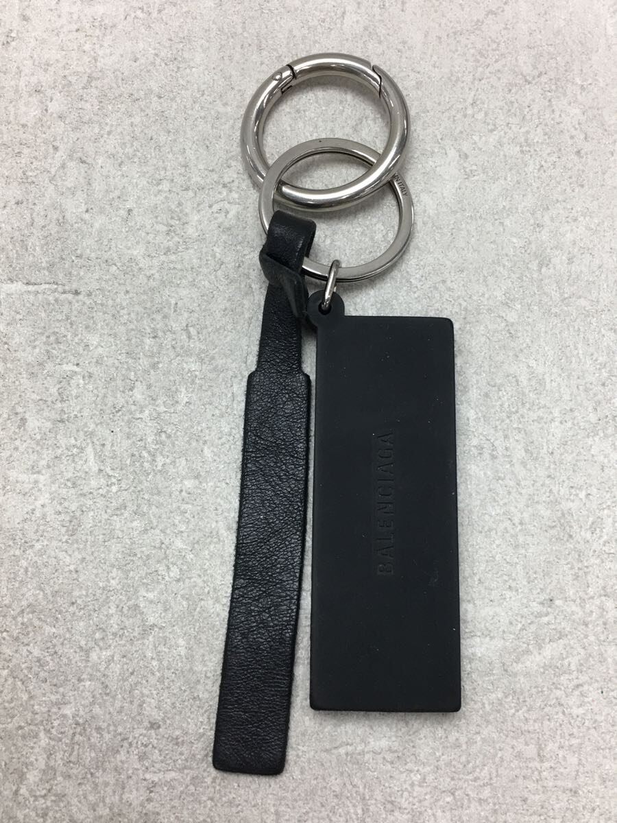 【期間限定値下げ】BALENCIAGA レザーキーホルダー ブラック BALENCIAGA(バレンシアガ) | キーホルダー⁄レザー⁄BLK 中古品の