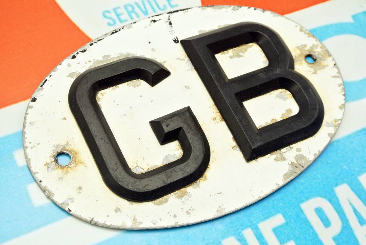 RAC GB | GBプレート ビンテージスタイルGBステッカー⁄IDビーグル⁄BMC 