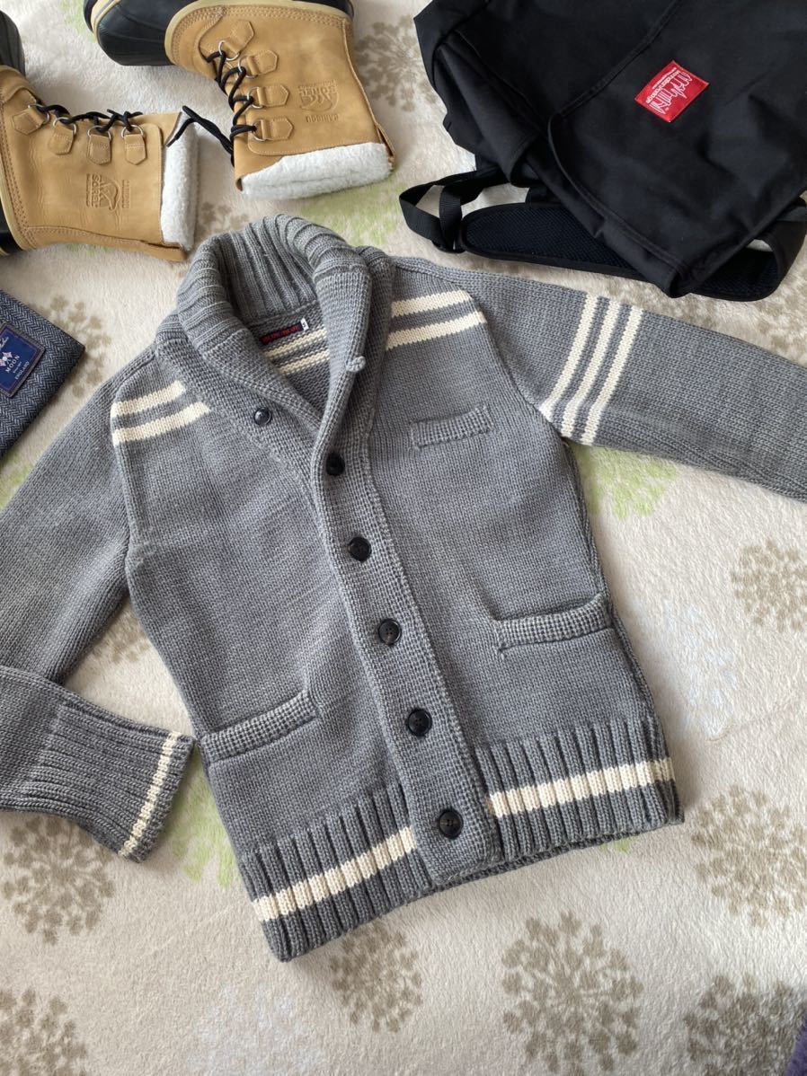 ハリウッドランチマーケット圧縮ニットジャケット blueblueセーター