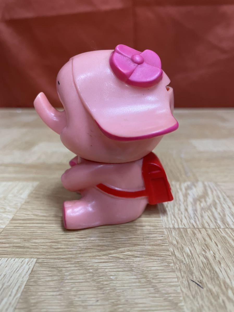 ID おもちゃ □ ソフビ人形サトコちゃん ランドセル お座りレトロ 当時