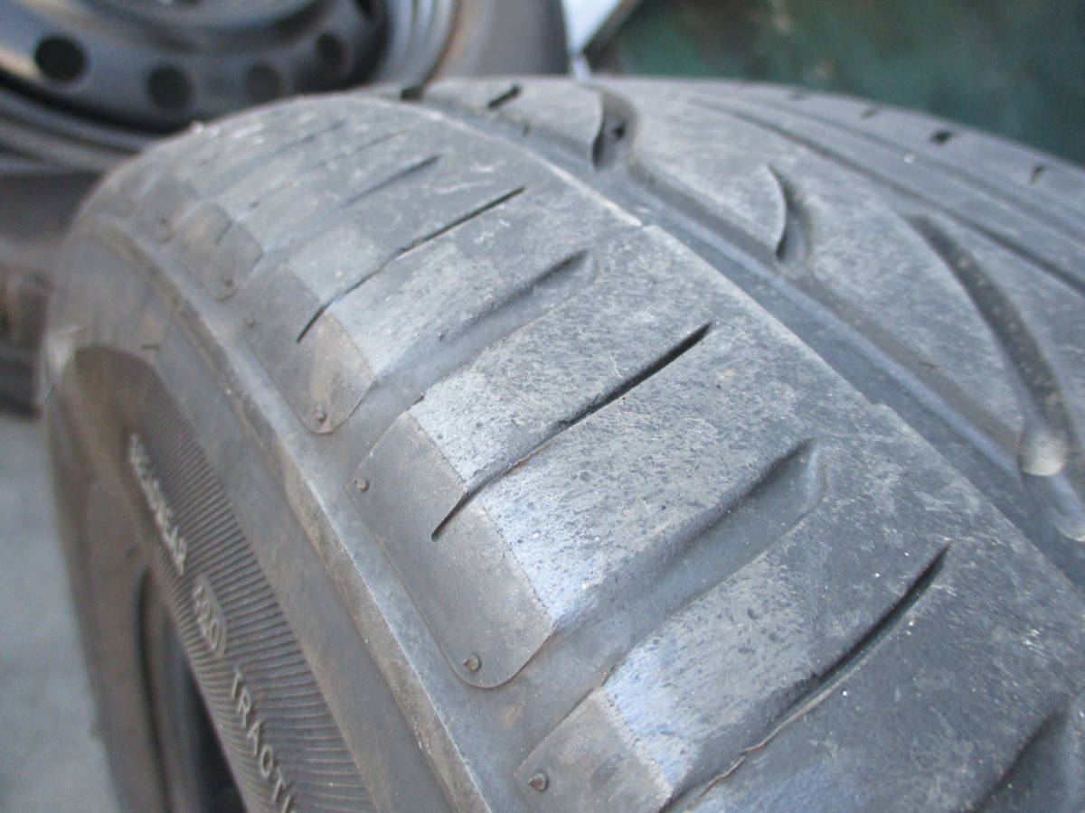 スチールホイール付き夏タイヤ 中古4本 205/65R15 5穴 PCD114.3 15×6J 