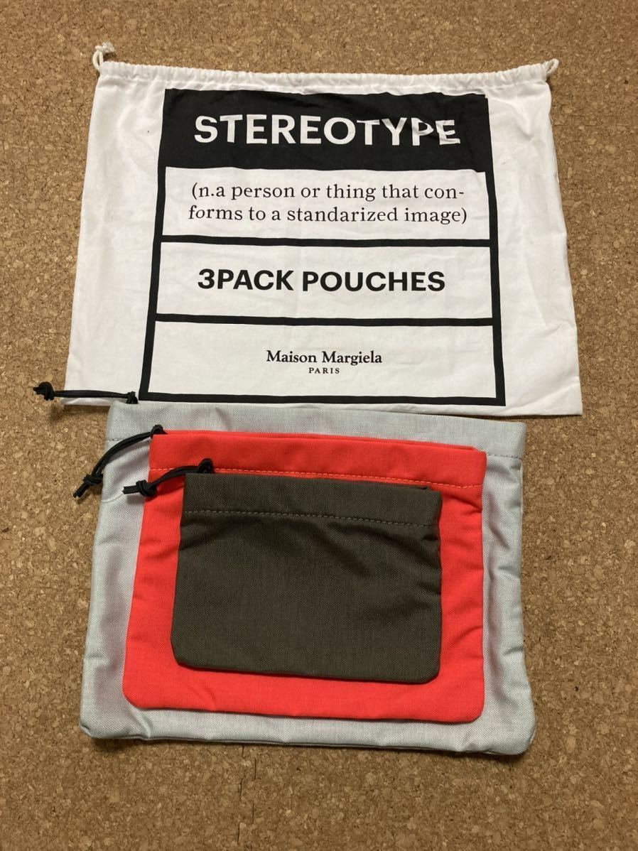 1円スタート】Maison Margiela 3 PACK POUCHES STEREOTYPE マルジェラ