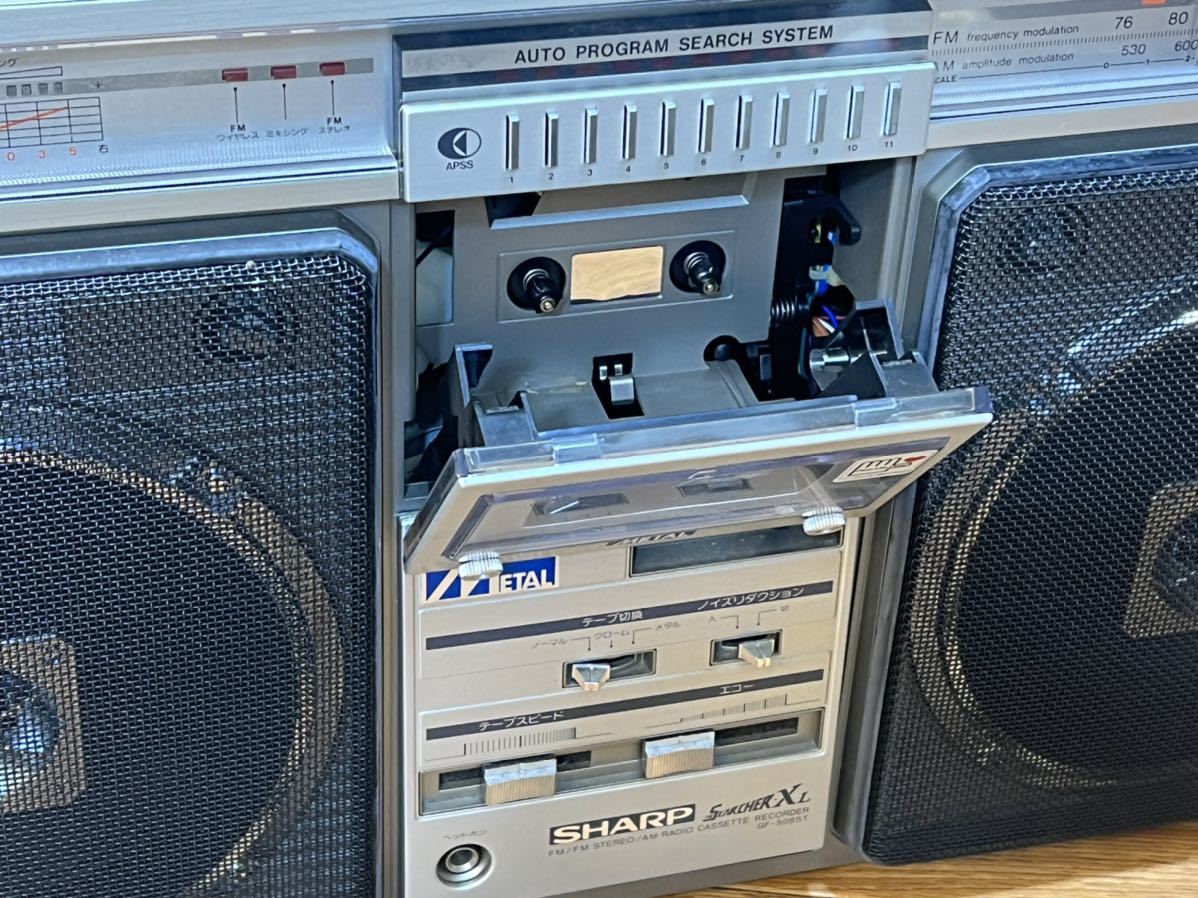 シャープ S H A R P the SEARCHER-XL FM/AM ラジオ付ステレオテープ