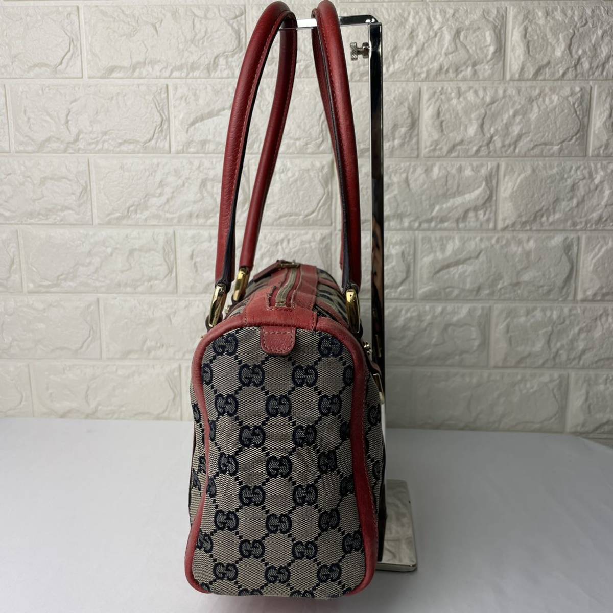 1円〜□ 最高級 良品 □ GUCCI グッチ □ ミニボストンバッグ 