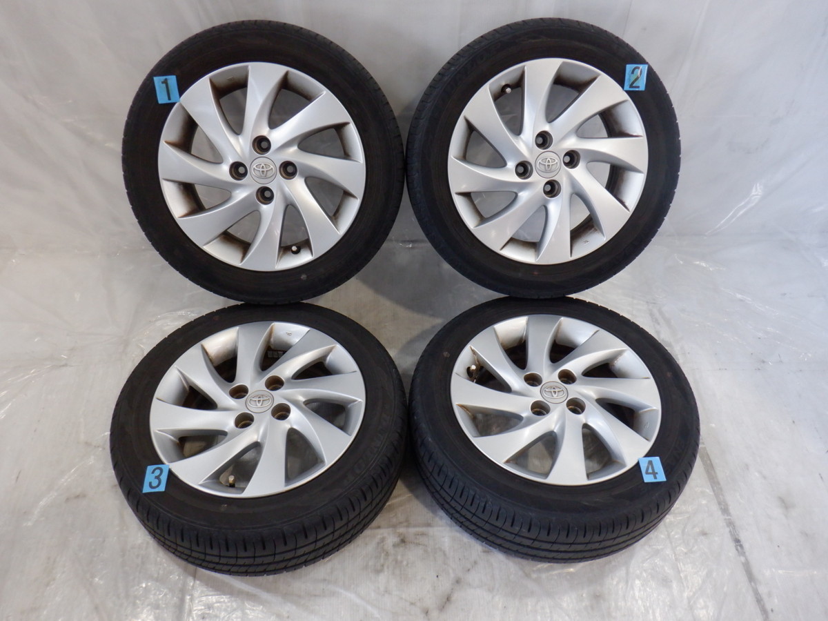 全国無料，100%新品 19年製 山あり bB 4H 100 6J +40 15インチ TOYOTA トヨタ純正 アルミホイール タイヤ 185/55R15 DUNLOP ENASAVE EC204 4本(ラジアルタイヤ)｜売買されたオークション情報、yahooの商品情報をアーカイブ公開 - オ 4穴