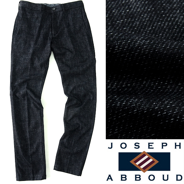 新品 秋冬 ABBOUD カーディガン Sz.L 7万 新品 2.3万 ジョセフアブード 秋冬 ツィーディー ジャージー パンツ 31(M) 紺 【P25648】 JOSEPH ABBOUD メンズ スラックス ストレッチ