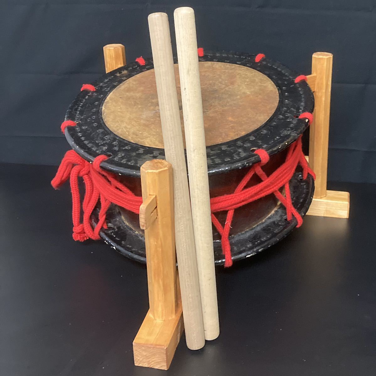 和太鼓 締太鼓 打楽器 和楽器 祭り 民謡 台バチ付き 日本 伝統 伝統工芸