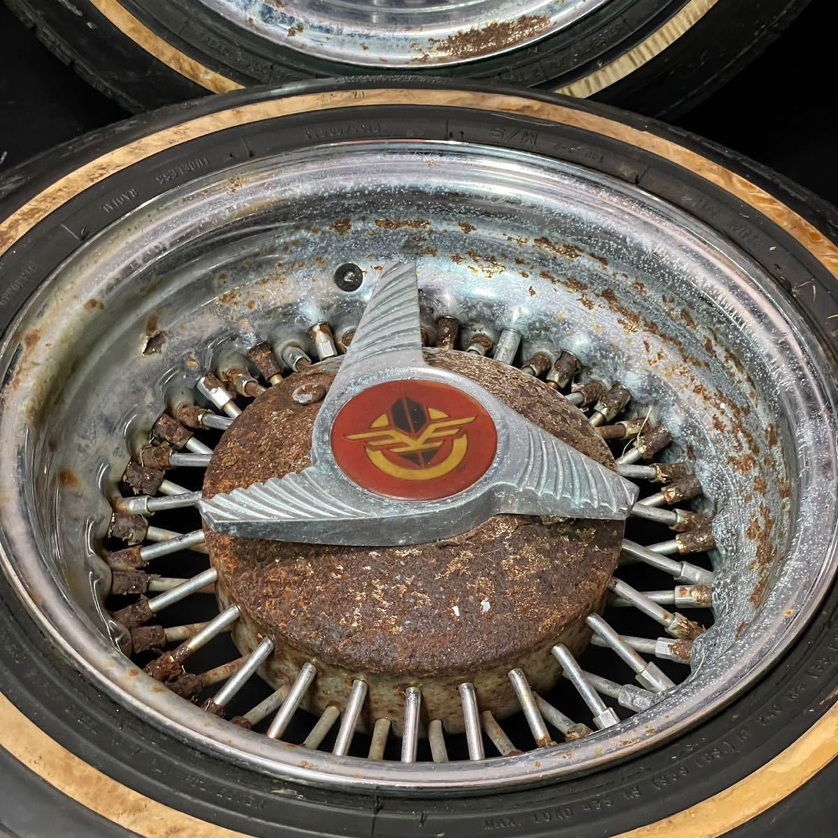 McLEAN REV 4本セット まとめて ホイール 13インチ マクリーン ヘラフラ ローライダー JDM 深リム 詳細サイズ不明 センターキャップ 有 15インチ マクリーン（McLEAN）ワイヤーホイール - Yahoo 13イン メルカリ
