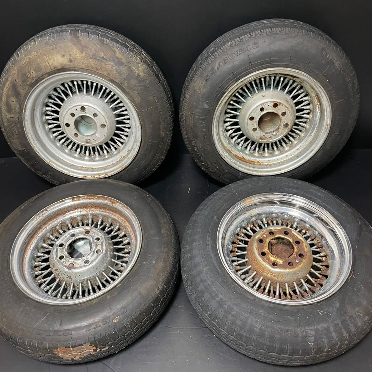 McLEAN REV 4本セット まとめて ホイール 13インチ マクリーン ヘラフラ ローライダー JDM 深リム 詳細サイズ不明 センターキャップ 有 15インチ マクリーン（McLEAN）ワイヤーホイール - Yahoo 13イン メルカリ