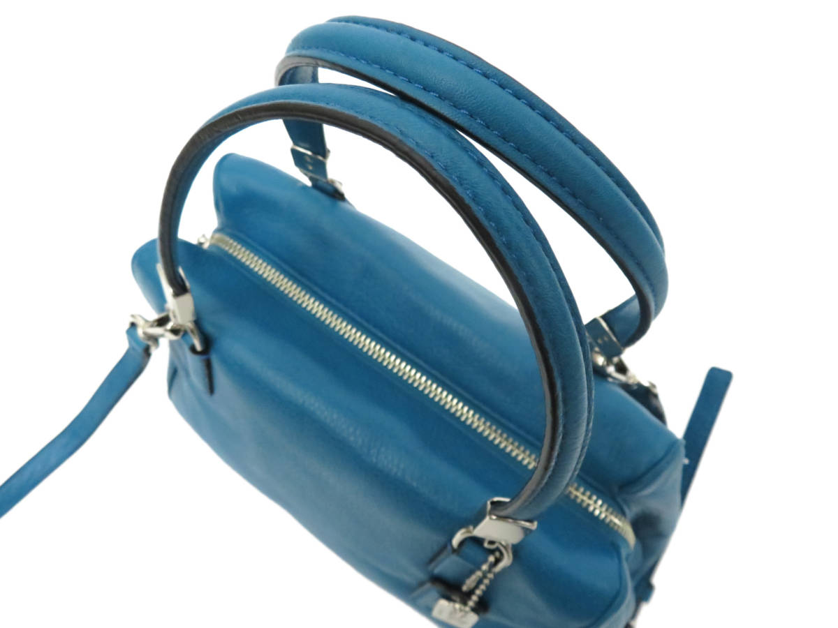 5674 美品 COACH コーチ 本革 オールレザー 2WAY ハンドバッグ ミニ 