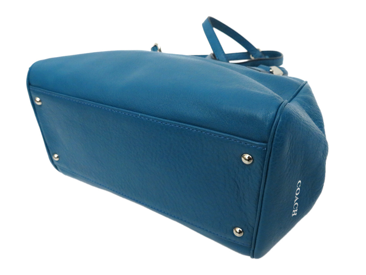 5674 美品 COACH コーチ 本革 オールレザー 2WAY ハンドバッグ ミニ 