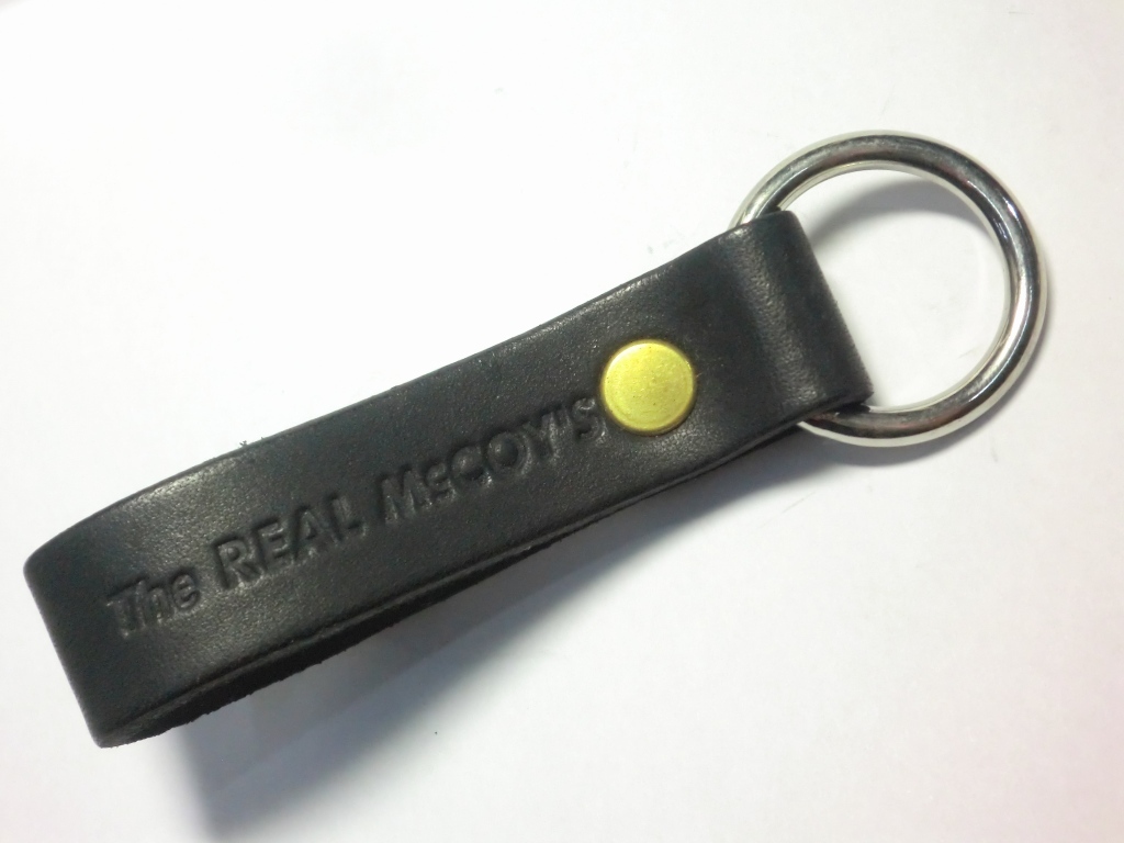 未使用品 THE REAL McCOY'S ベルト キーホルダー スタッズ A1865 リアルマッコイズ レザースタッズキーホルダー 黒(ザ リアル