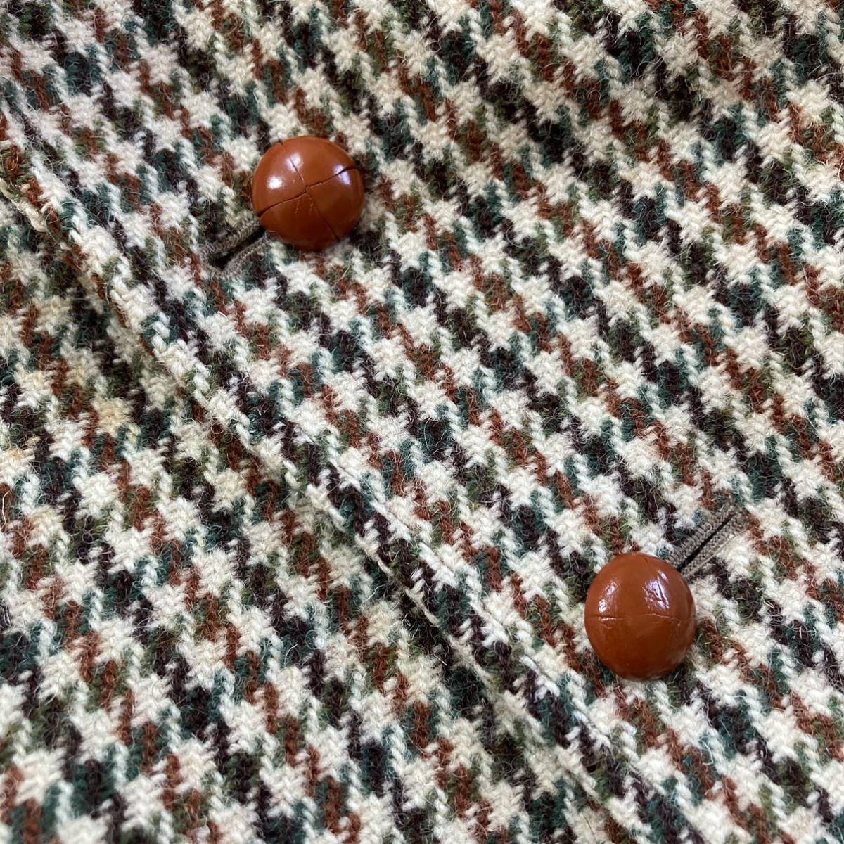 ☆美品☆圧巻！千鳥格子☆ハリスツイード テーラードジャケット ウール