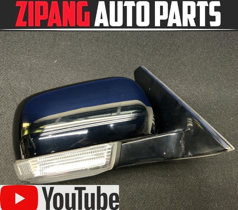 MT045 V93W パジェロ ロング エクシード 4WD 右 ドアミラー 電格式/ウインカー付 ◆X24 ブラックP 【動画有り】○