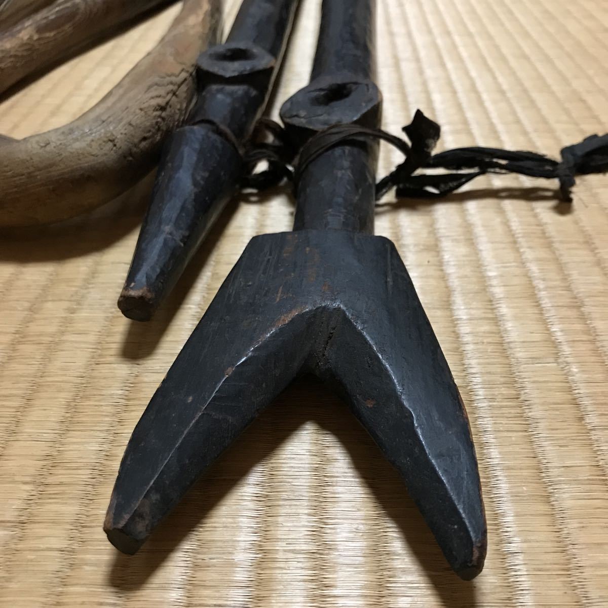 李朝農具五点 長さ最大75㎝ 古鉄金具 検 古民具 古民藝 マタギ 山師  