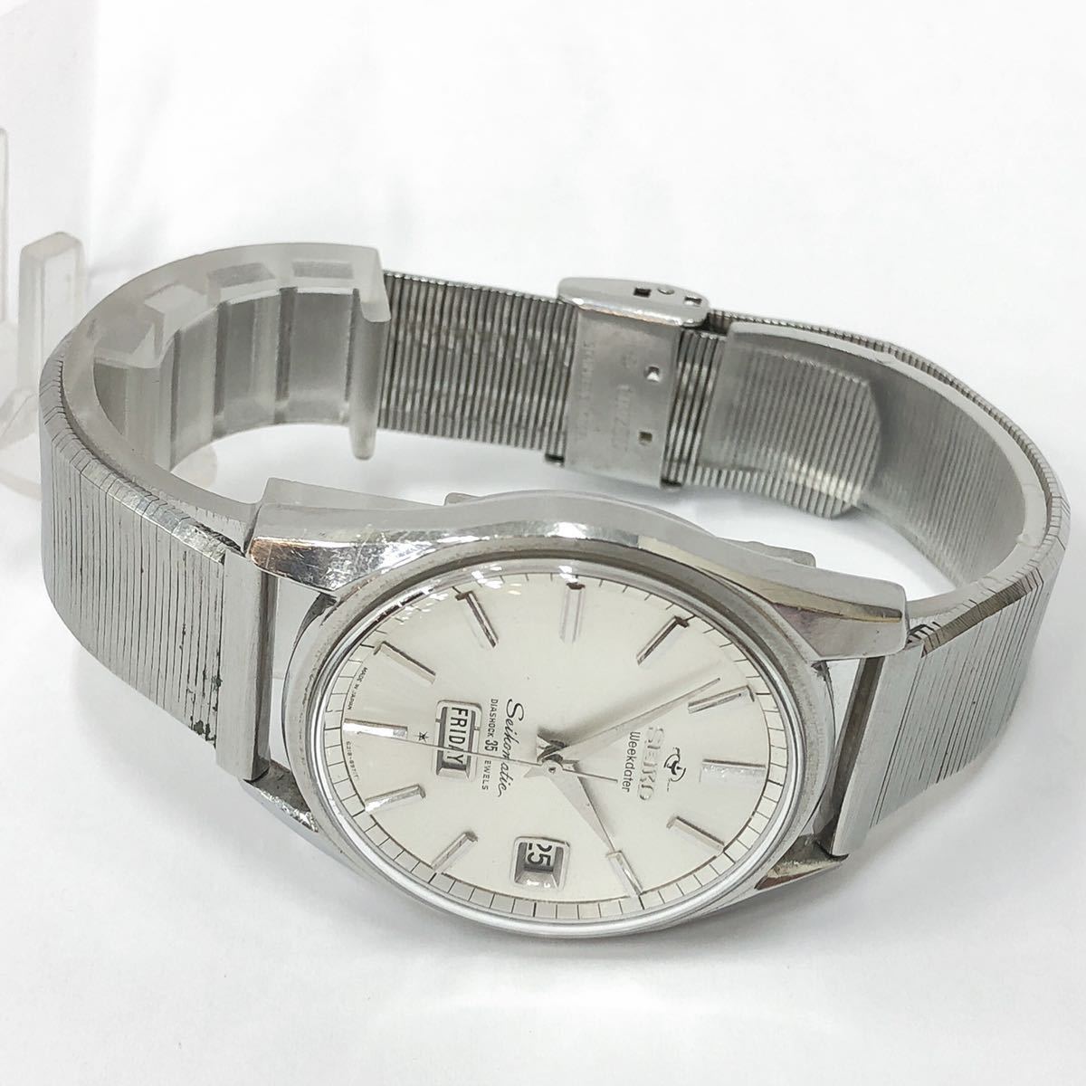 SEIKO セイコー　マチック35石　 6218-8971 動作品　裏盤イルカ セイコー マチック ウィークデーター 6218-8971 35石 自動巻 OH済 昭和