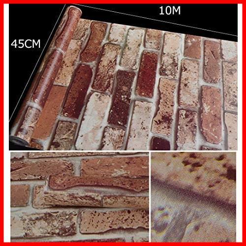 新品♭壁紙シール ウォールステッカー レンガ柄 はがせるタイプ 45cm×10m リフォーム 防水_4