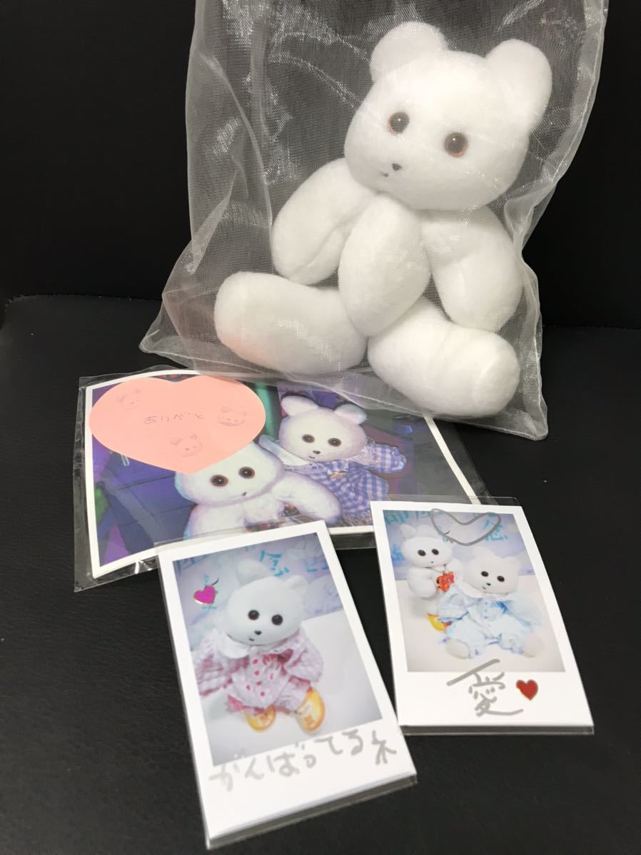 入手困難！くまきち ぬいぐるみ+チェキ2枚+ポストカードセット ハンドメイド 雷鳥つめ_1