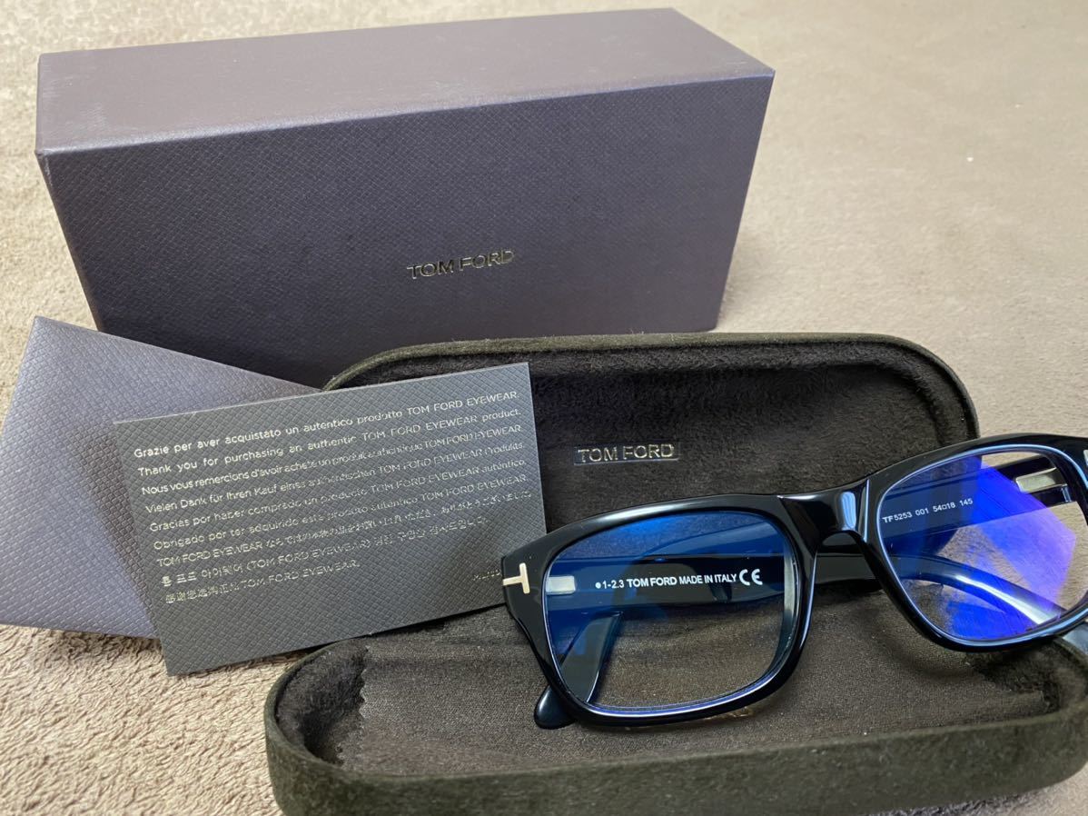 サングラス/メガネ TOM FORD TF5253 TOM FORD トムフォード メガネ TF5253 001 54□18 145 眼鏡 サングラス