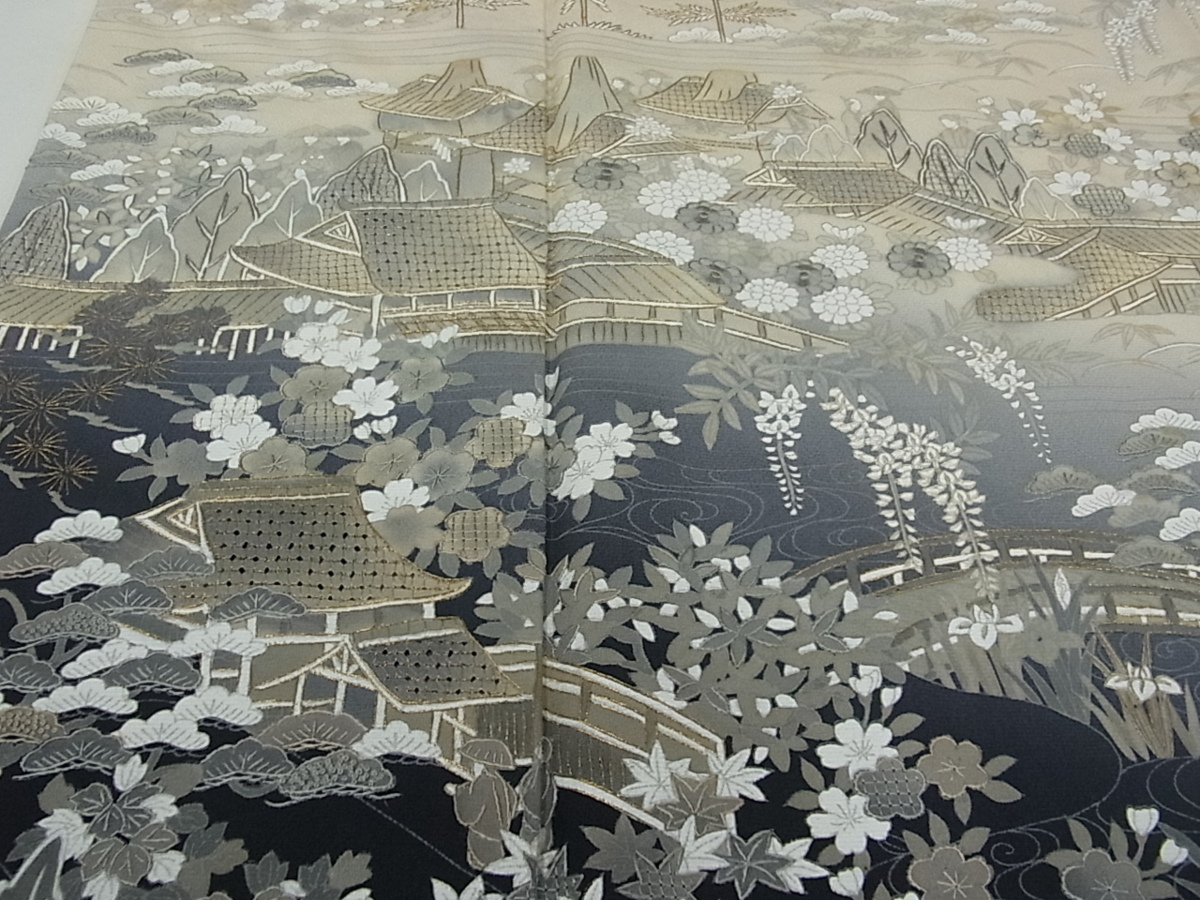 着物屋こころ□訪問着 中国三大刺繍 スワトウ刺繍 汕頭刺繍 相良刺繍