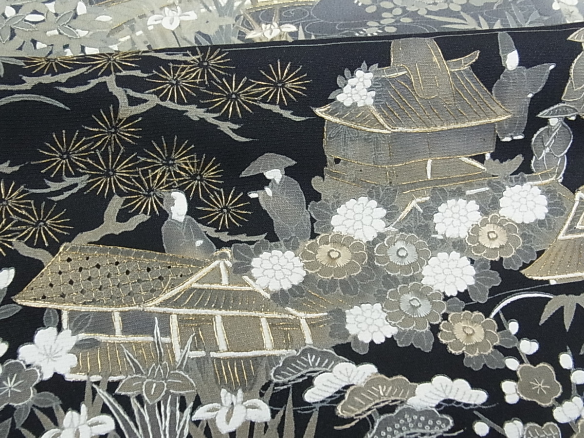 着物屋こころ□訪問着 中国三大刺繍 スワトウ刺繍 汕頭刺繍 相良刺繍