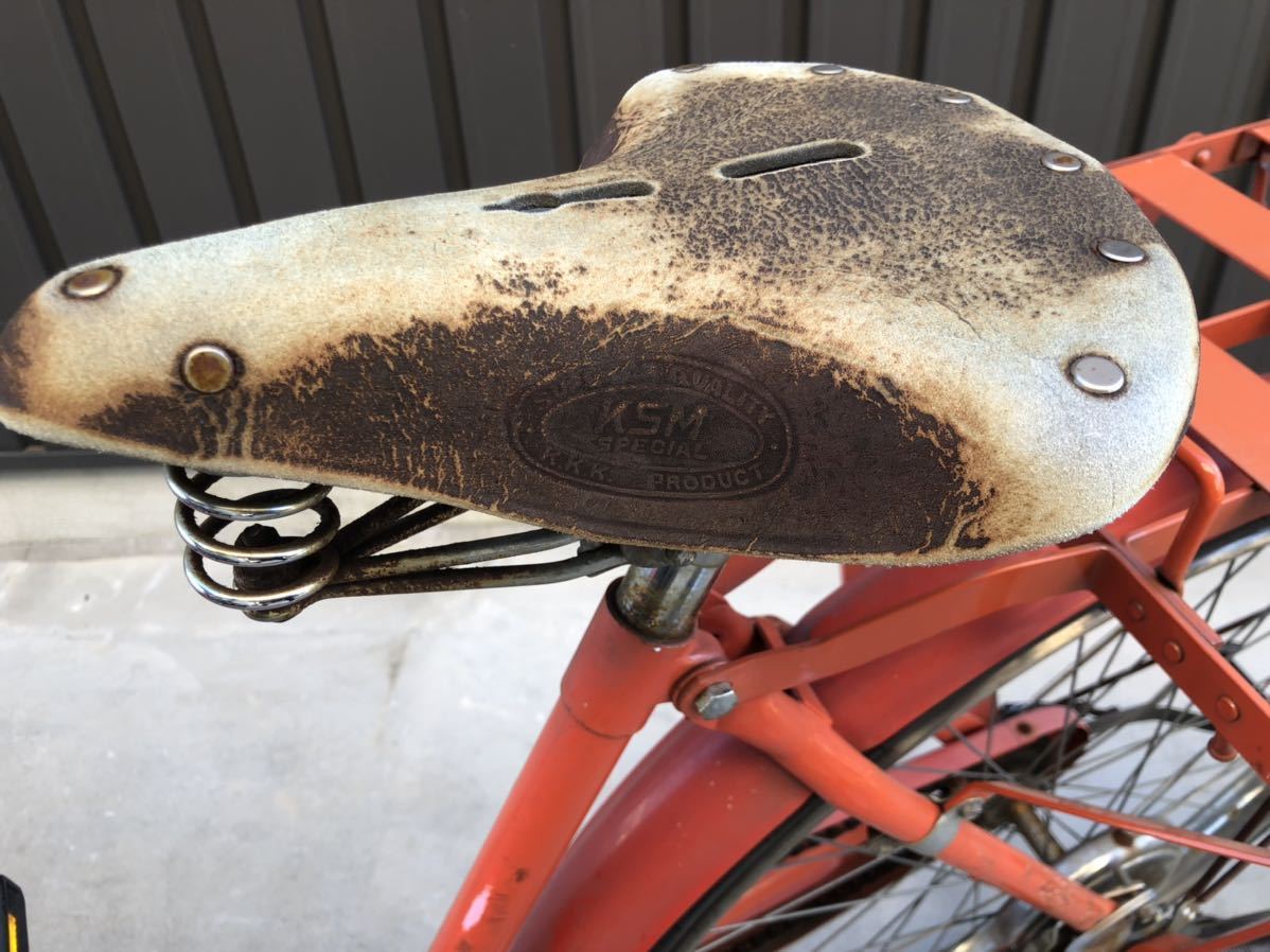 実用車 郵便 郵政 自転車 運搬車 赤 チャリ - 昭和 補助ホーク
