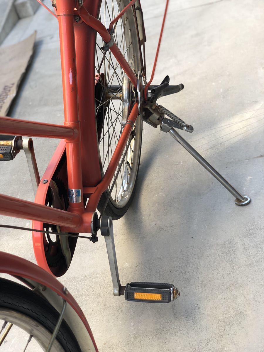 実用車 郵便 郵政 自転車 運搬車 赤 チャリ - 昭和 補助ホーク