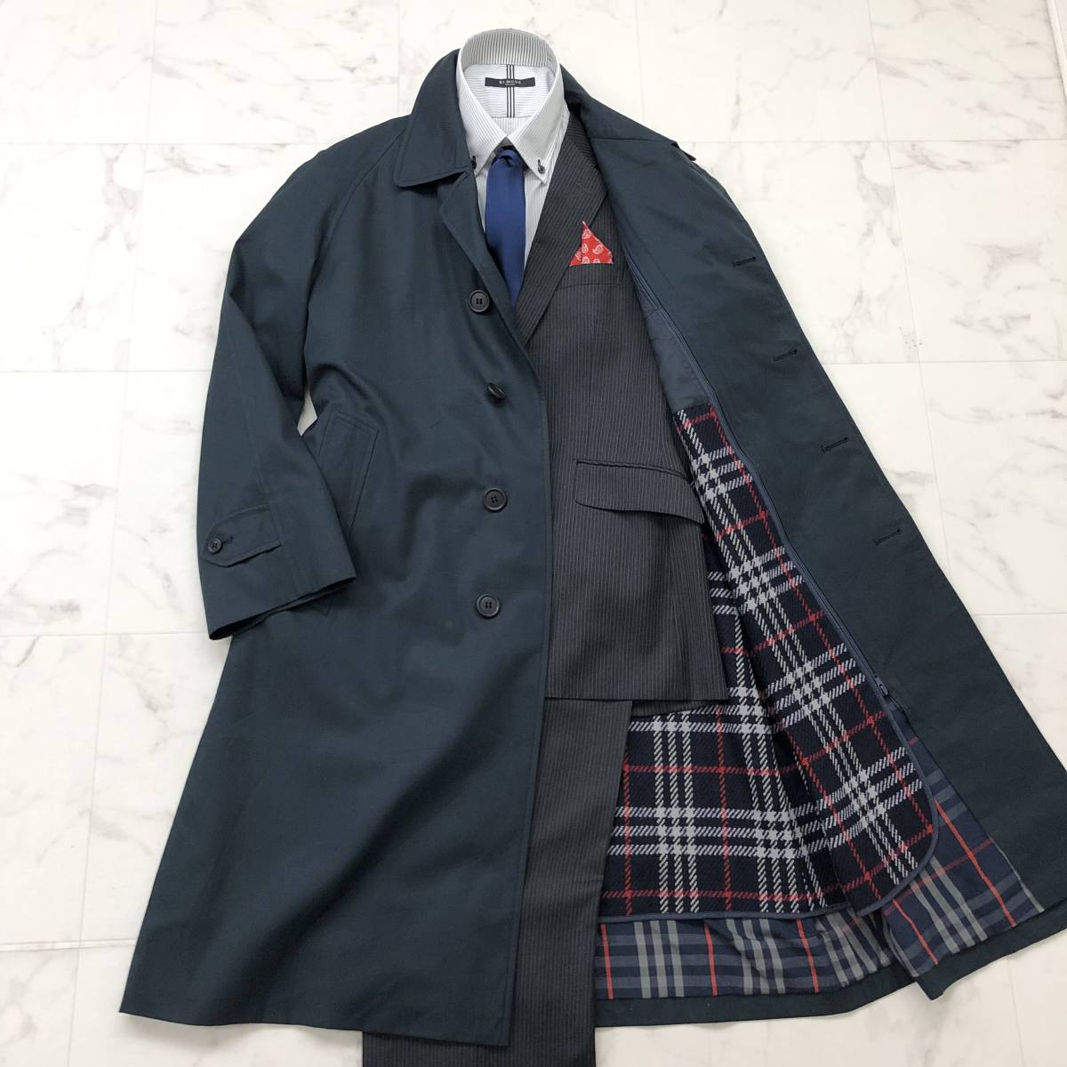 バーバリー BURBERRY ネイビー チェック柄 - チェック ネイビーの通販