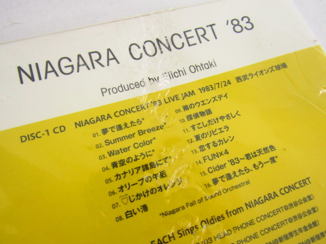 CONCERT NIAGARA | '83 大滝詠一 CD ミュージック ソニーミュージック