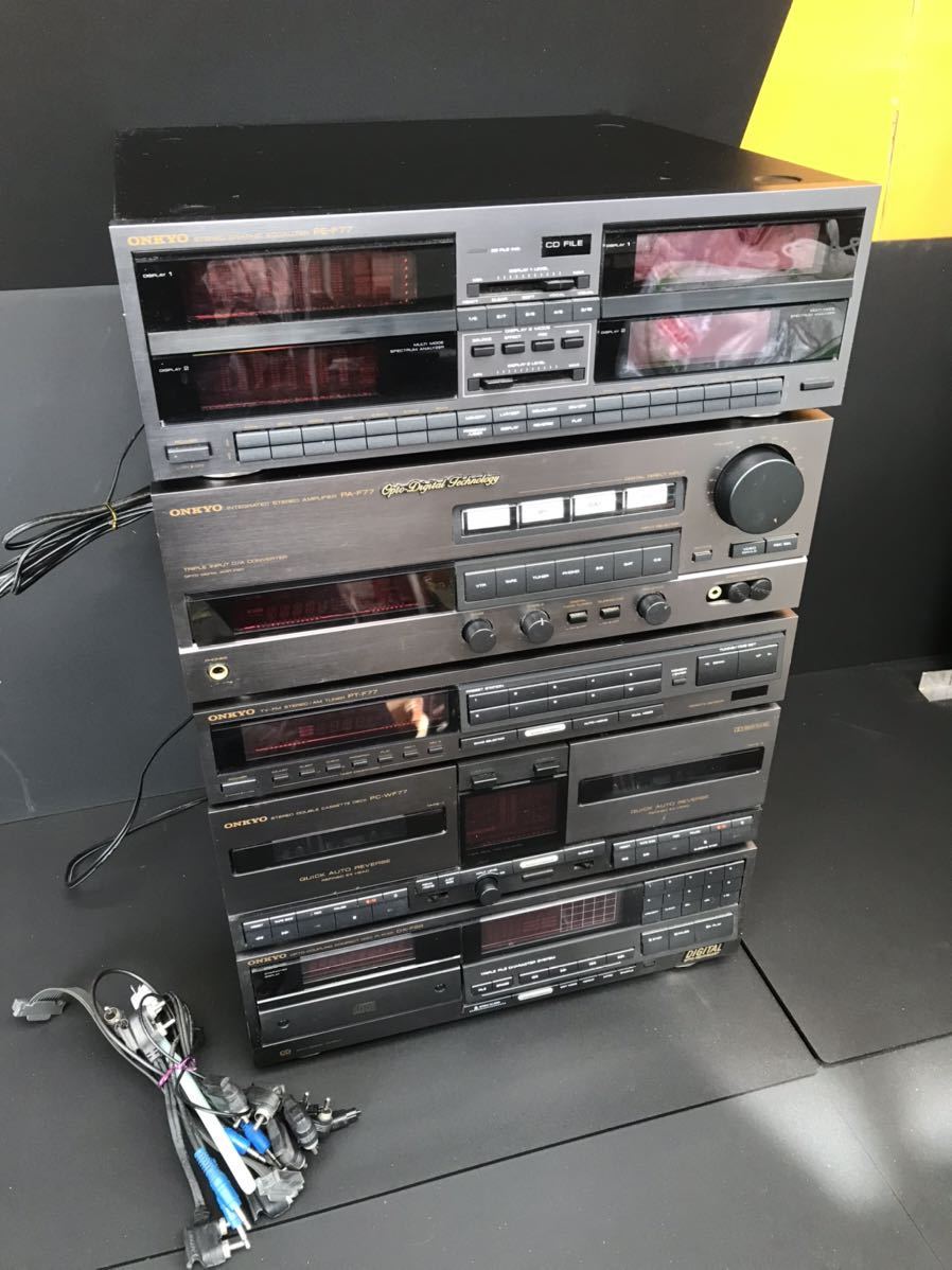 格安100円〜　ONKYO システムコンポ オーディオ機器 disc カセット　ビデオ　DX-F99 PC-WF77 PT-F77 PA-F77 PE-F77 録音　録画　売り切り