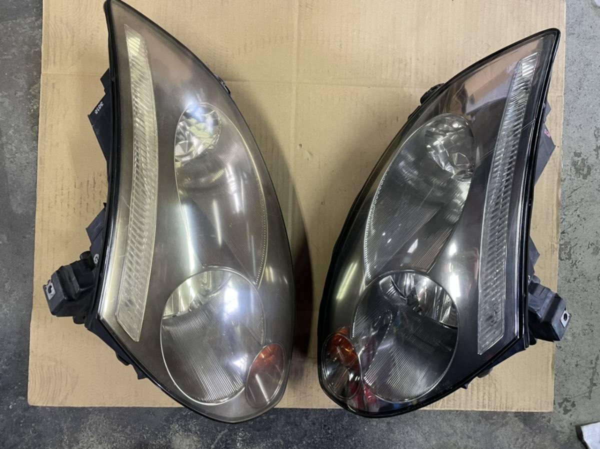 V35 ヘッドライト スカイライン 日産 左右 後期 CPV35 クーペ 日産純正 