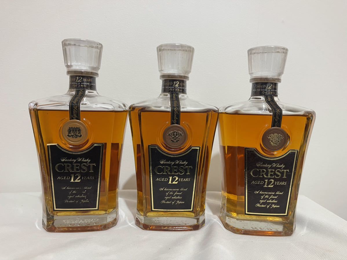 サントリー クレスト12年 700ml 3本セット 未開栓 同梱可 1円スタート