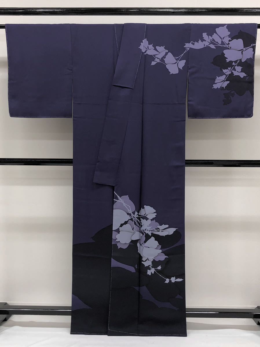丹下雄介 日展作家 落款入り ローケツ染 訪問着 やまと扱い カラー胴裏