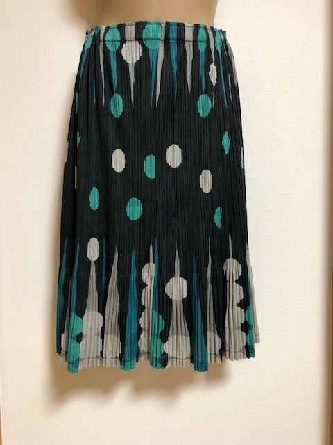 プリーツプリーズ☆PLEATS PLEASE☆ギャザースカート☆幾何学模様  