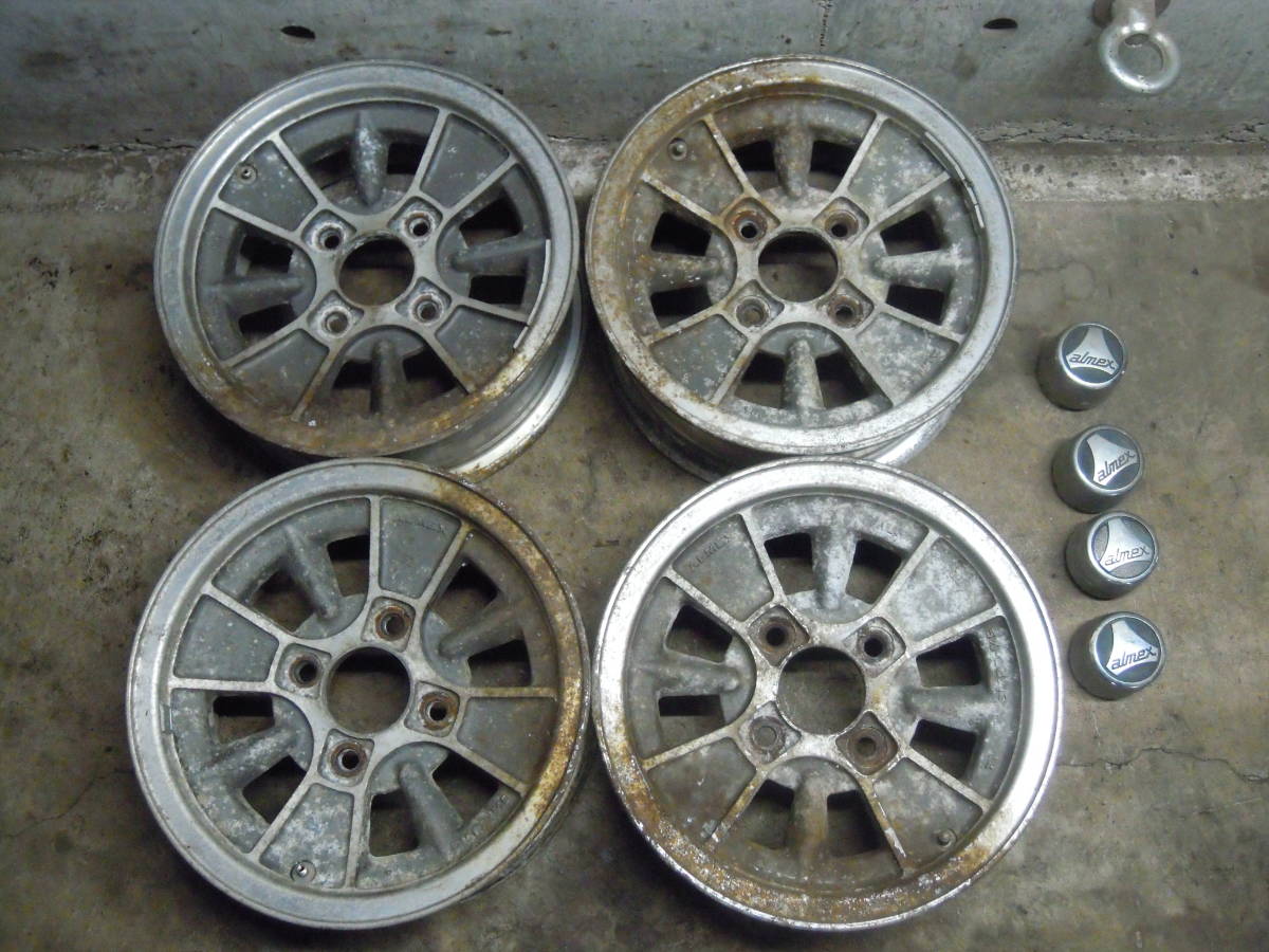 ALMEX13インチ ホイール4本セット ALMEX 旧車 アルメックス ホイール 当時物 ヨコハマ 旧車ホイール 13