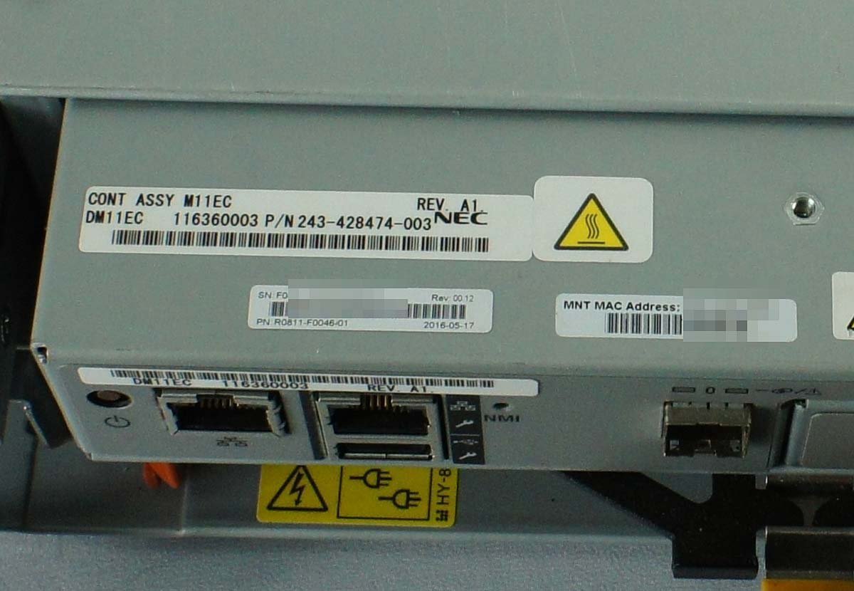 NEC iStorage M11e Disk Array ディスクアレイ 3.5インチ HDD5個 4TBx5