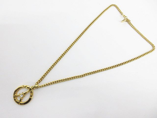 CELINE セリーヌ エッフェル塔 ネックレス ラインストーン