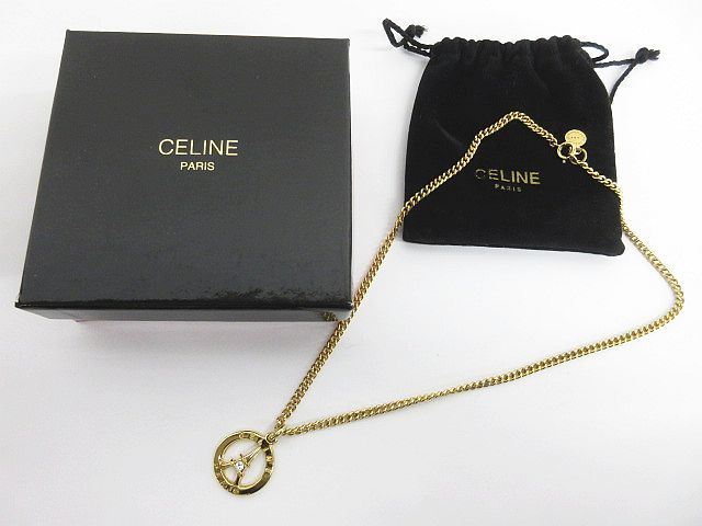 CELINE セリーヌ エッフェル塔 ネックレス ラインストーン