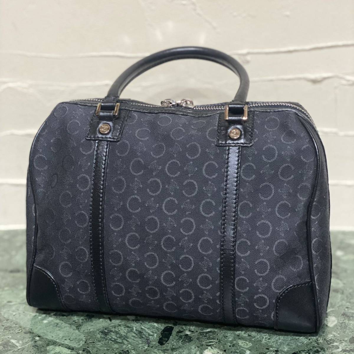 美品 CELINE ミニボストンバッグ ハンドバッグ マカダム トリオンフ