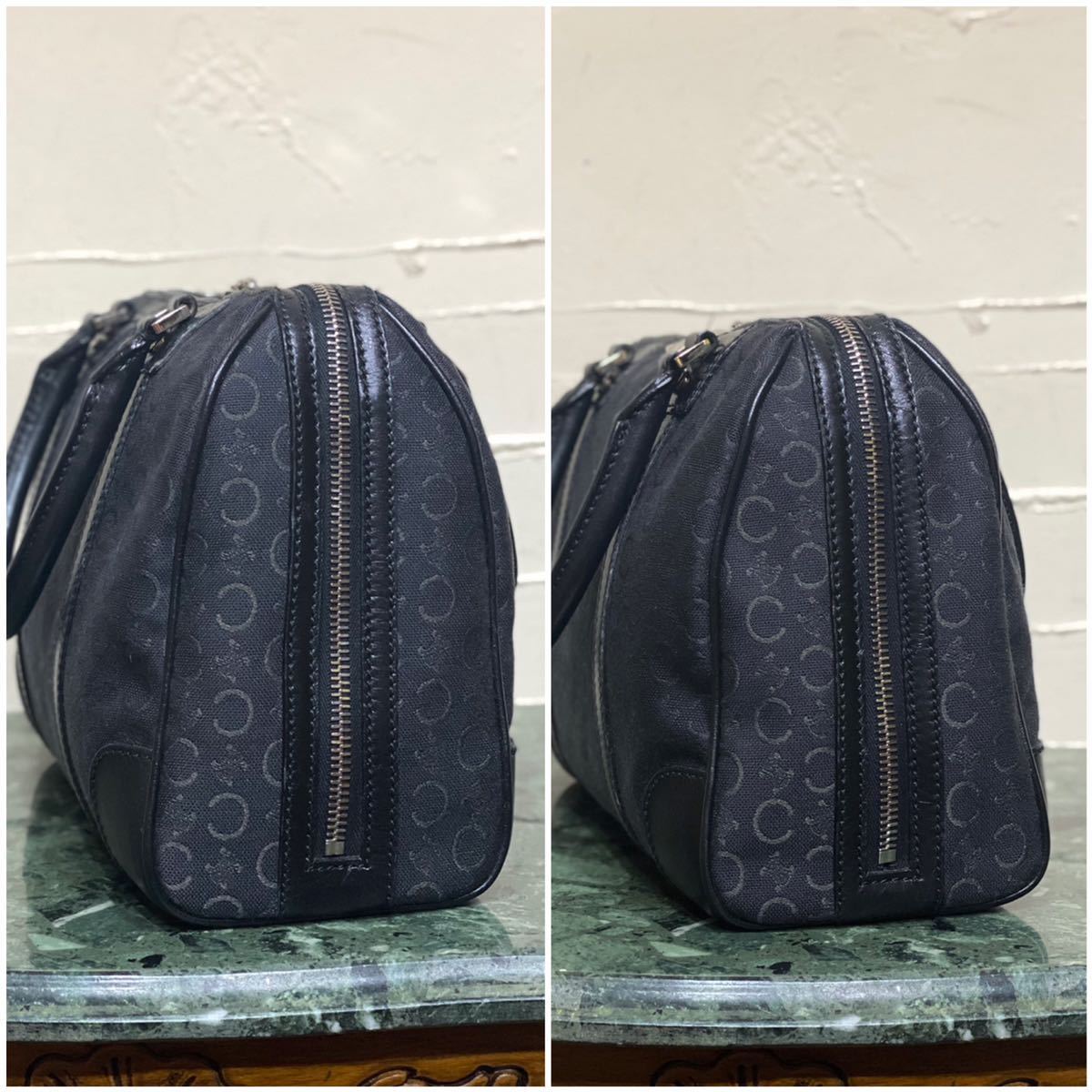 美品 CELINE ミニボストンバッグ ハンドバッグ マカダム トリオンフ