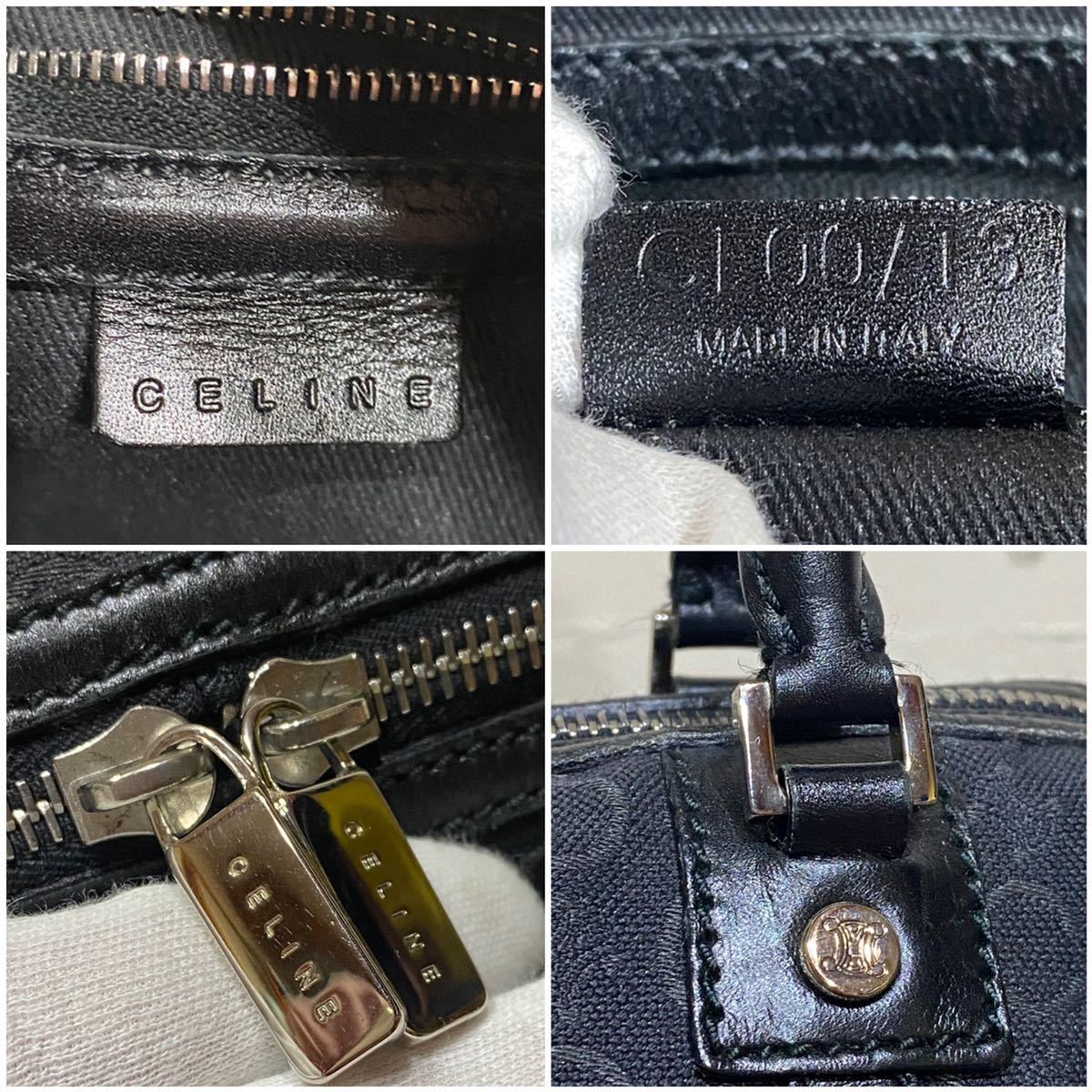 美品 CELINE ミニボストンバッグ ハンドバッグ マカダム トリオンフ