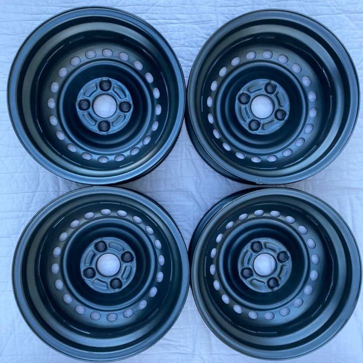 新車外しホンダNボックスjoy鉄ホイール14インチ 4個セットナット、キャップ付 新車外し ナット付 ホンダ 純正 N-BOX 14インチ 4本 JF3 JF4 スチール