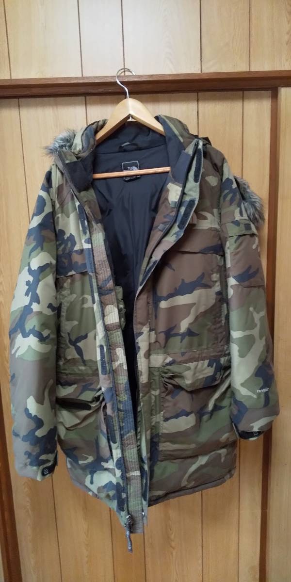 ノースフェイス マクマードパーカー ダウンパーカー 迷彩/カモフラ L ND01609　XL NORTH THE FACE マクマードパーカ FACEのダウンジャケット&frasl;コートを使っ マクマードパーカー&frasl;ND01609&frasl;L