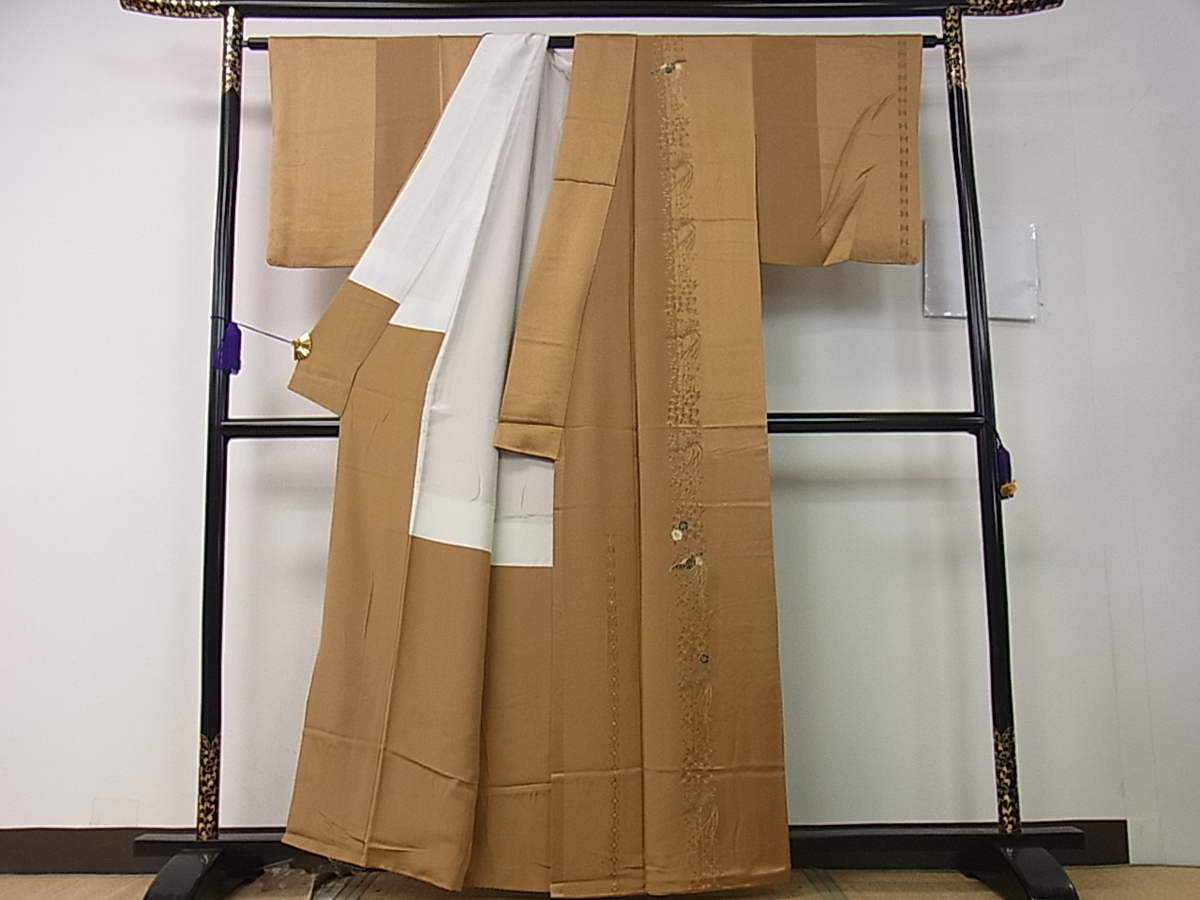平和屋着物■訪問着　螺鈿　鳳凰草花文　逸品　vp1765 正絹 暈し染め 逸品 草木文 絞り 平和