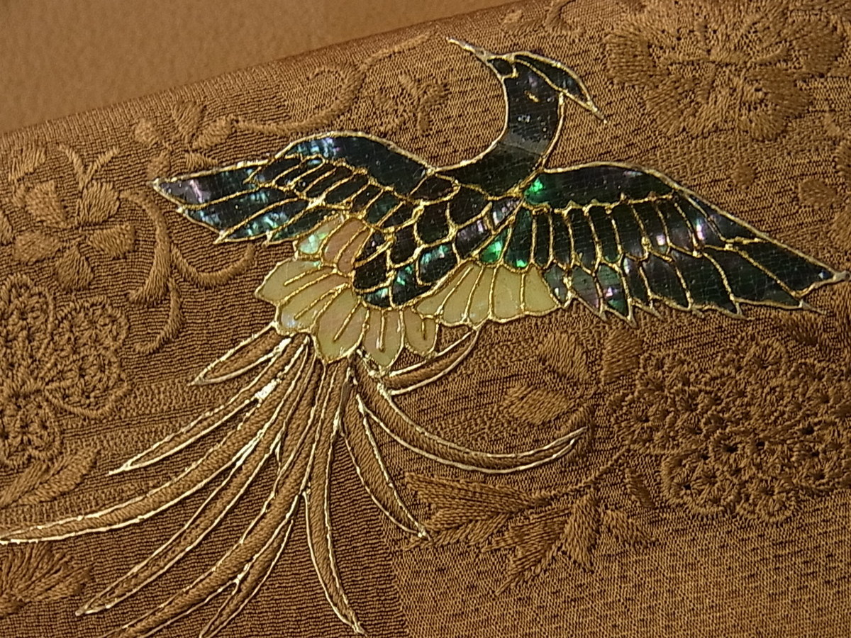 平和屋着物■訪問着　螺鈿　鳳凰草花文　逸品　vp1765 正絹 暈し染め 逸品 草木文 絞り 平和