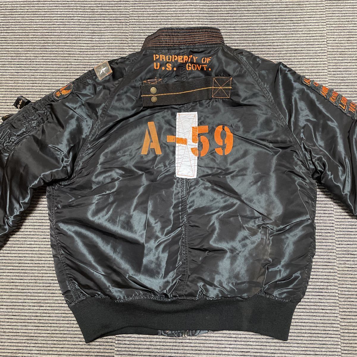 MA-1 ALPHA アルファ社 50th ANNIVERSARY 黒 2XL ふらフライト MA-1 ALPHA アルファ社 50th ANNIVERSARY 黒 2XL ふらフライト