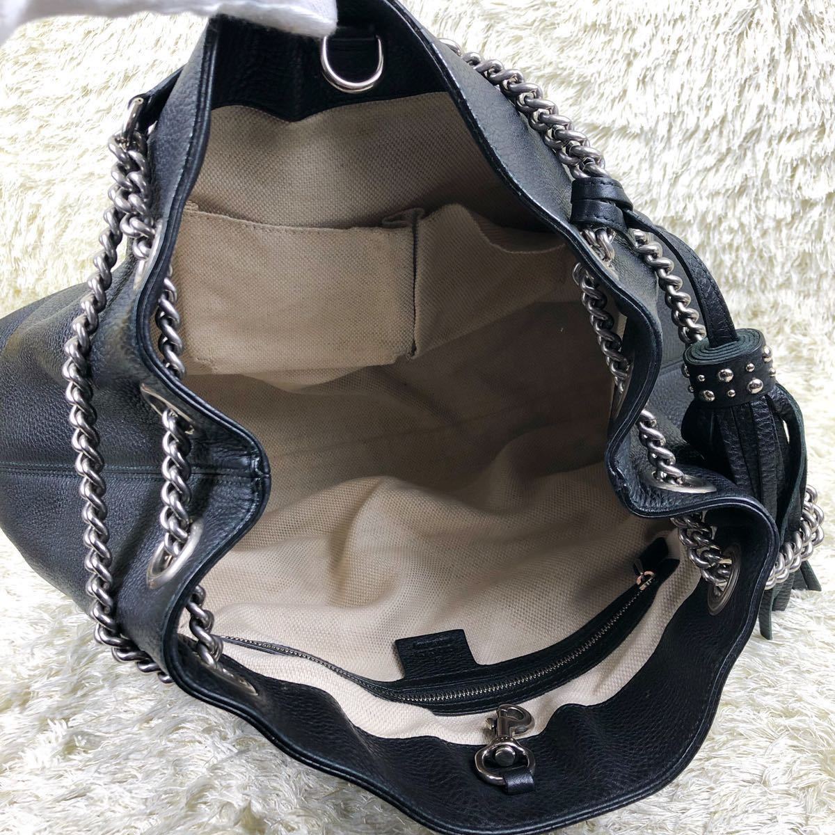 1円 未使用 極希少 GUCCI グッチ ソーホー スタッズ チェーン