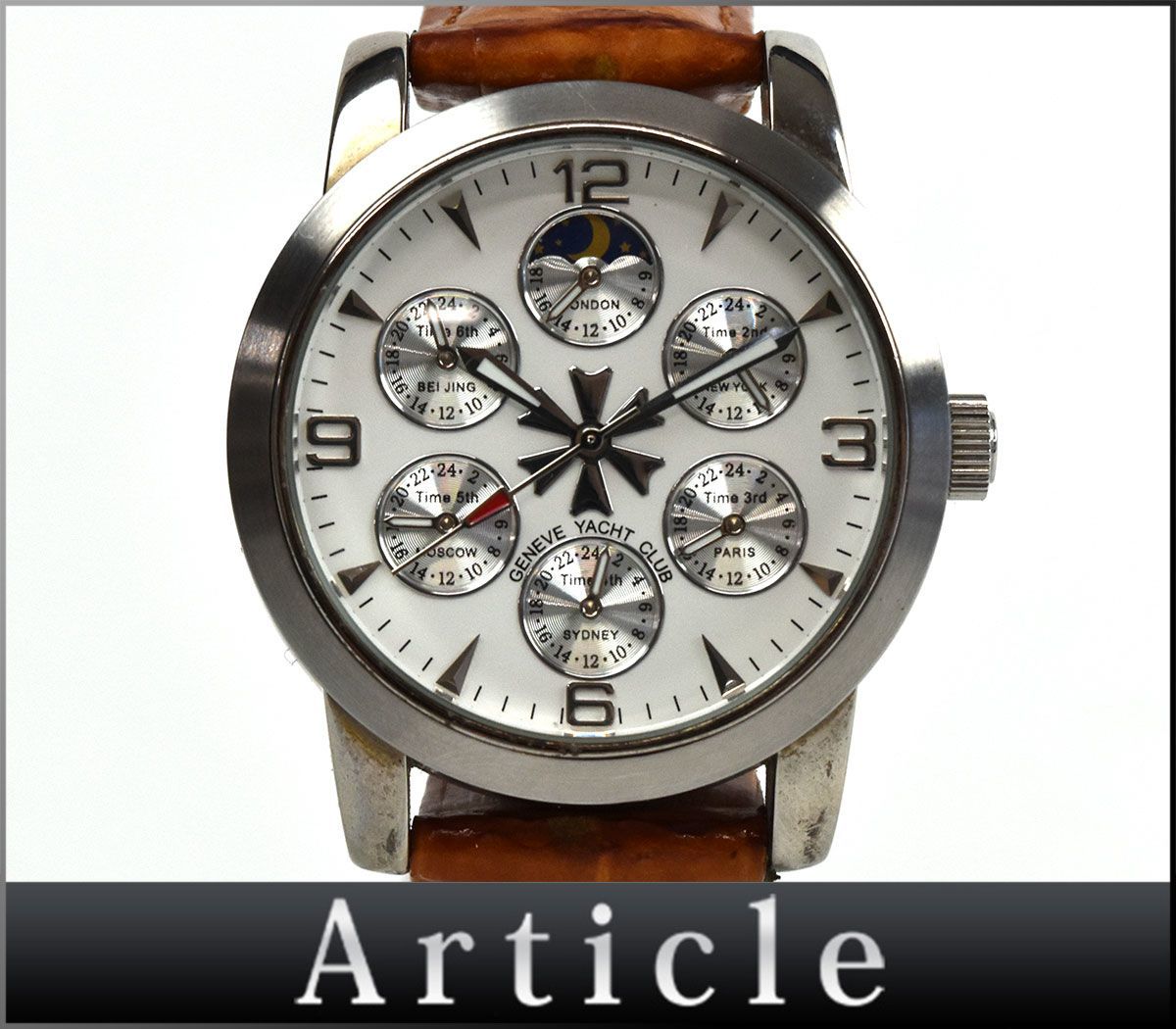 F0074☆動作確認済 GENEVE YACHT CLUB ジュネーブヨットクラブ メンズ  