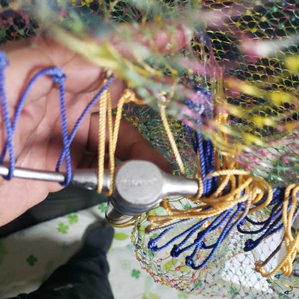 がまかつ チタン4つ折りたも枠50センチ がまかつレインボーたも網