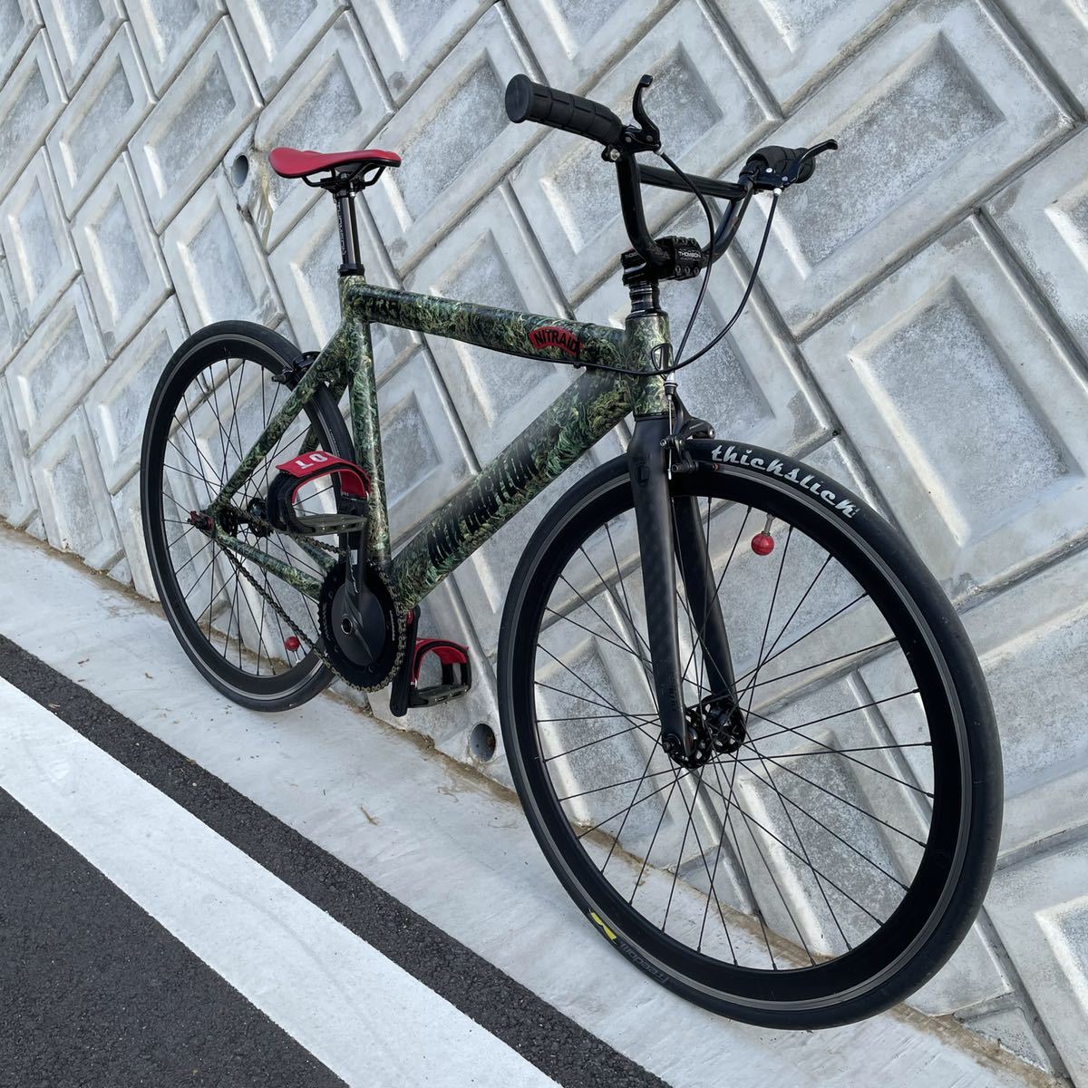 22.2〉ピスト ライザーバー リーダーバイク BMX ハンドル(ライザーバー